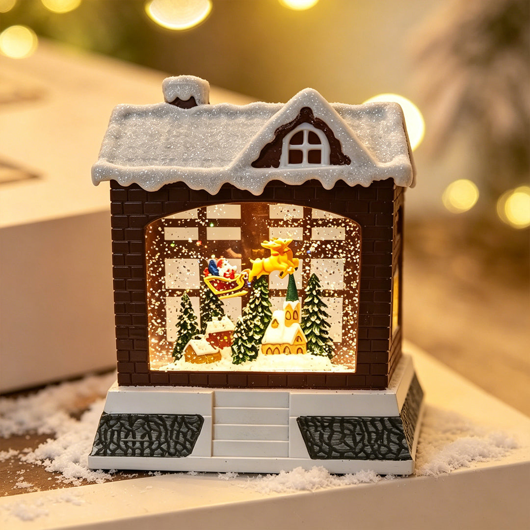 Dekorative Weihnachtslaterne mit Lichtern Karnz