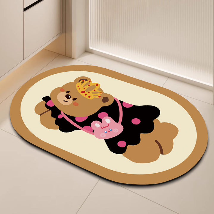 Niedlicher Cartoon Hund Badezimmermatte Karnz