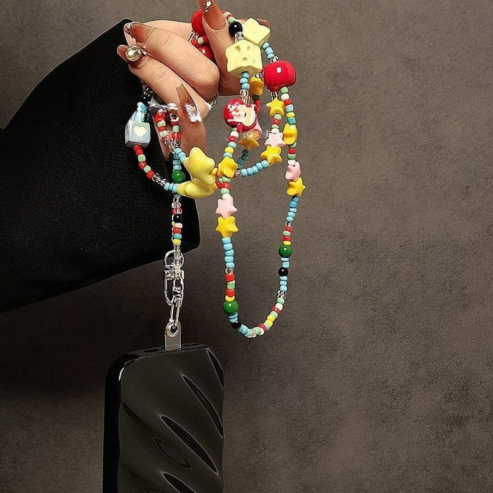 Farbenfrohes Perlen-Handyhalsband Karnz 1790135533
