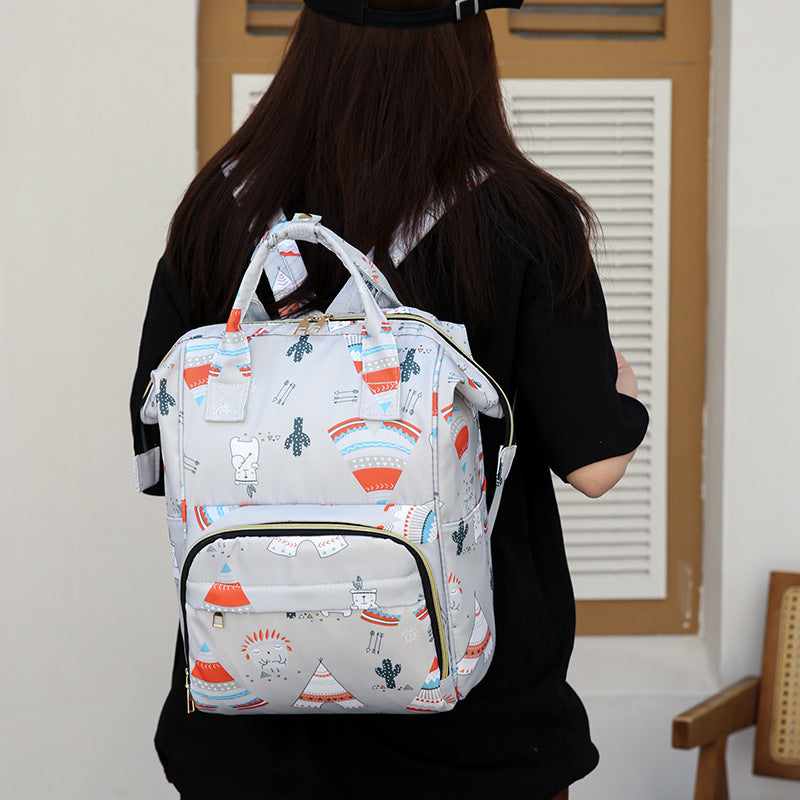 Multi-Zweck Blumenmuster Rucksack Karnz