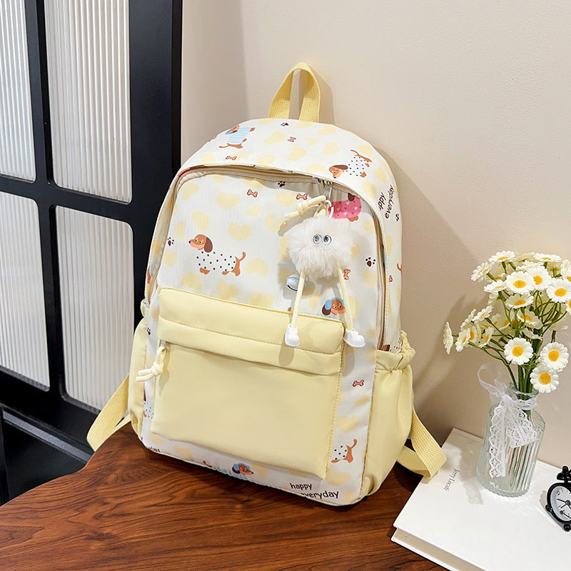 Niedlicher Cartoon-Hund-Print-Rucksack