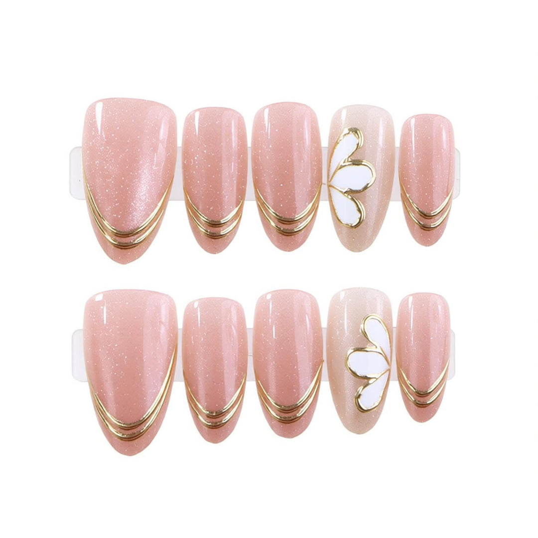 Luxuriöses Glamour Druck-Nagelset Karnz