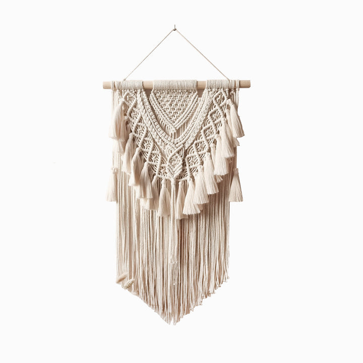 Elegante Makramee Wanddekoration im Boho-Stil