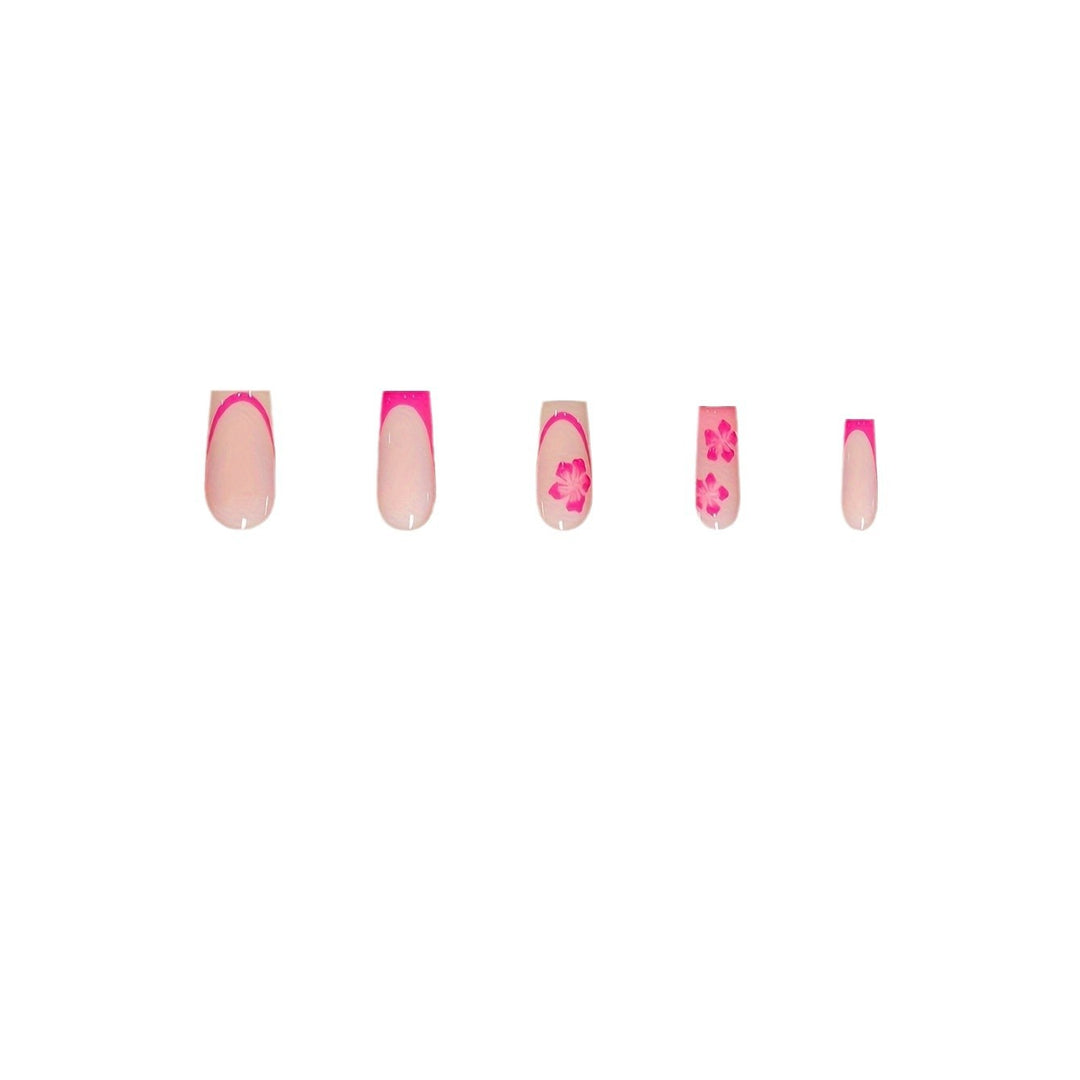 Floral Design Press-On Nail Art Karnz