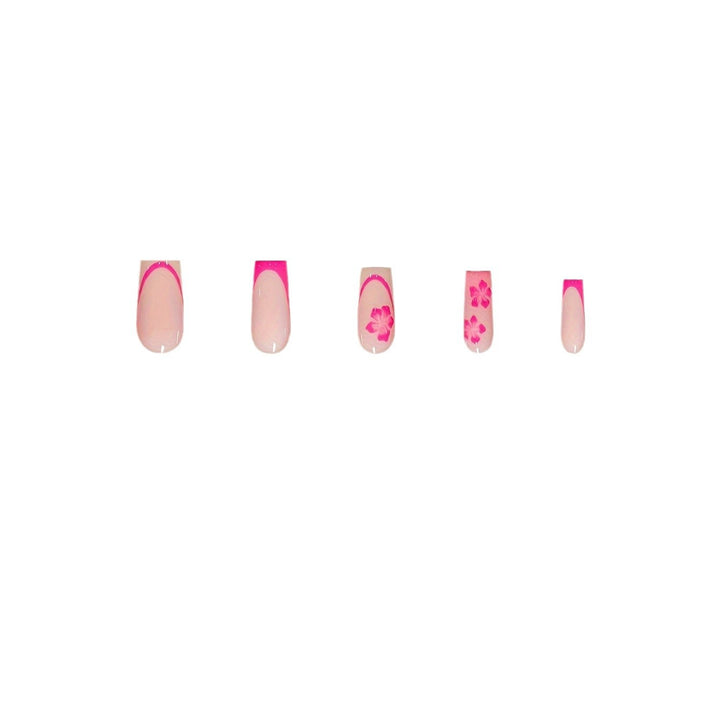 Floral Design Press-On Nail Art Karnz