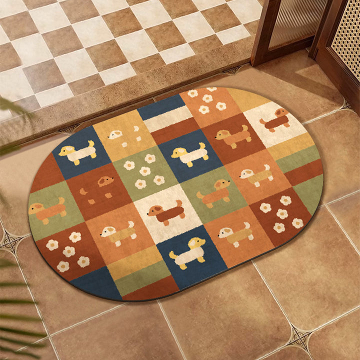 Buntes Patchwork-Design Bodenmatte Karnz