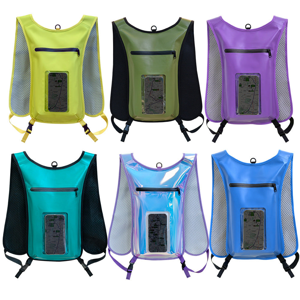 Wasserdichte Smartphone-Rucksack mit Durchsichtiger Fronttasche Karnz