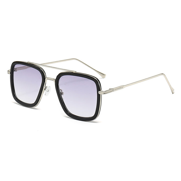 Damen modische quadratische Sonnenbrille mit metallischen Details Karnz