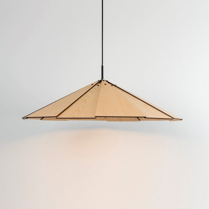Moderne geometrische Holzhängelampe
