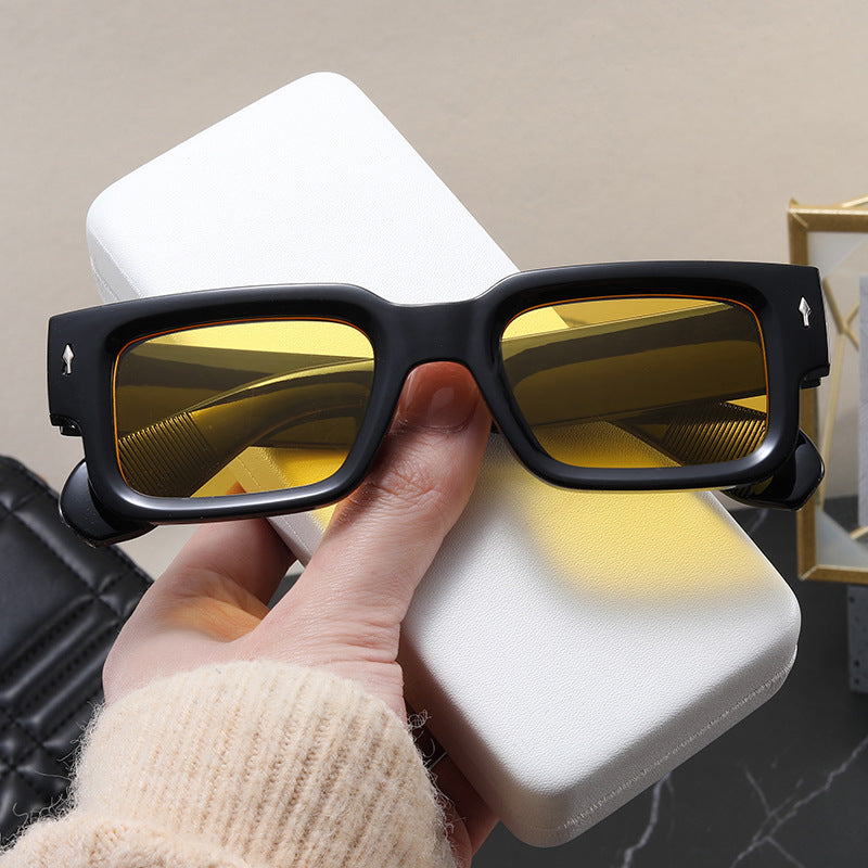 Damen Modische rechteckige Sonnenbrille mit hochwertigen Gläsern Karnz