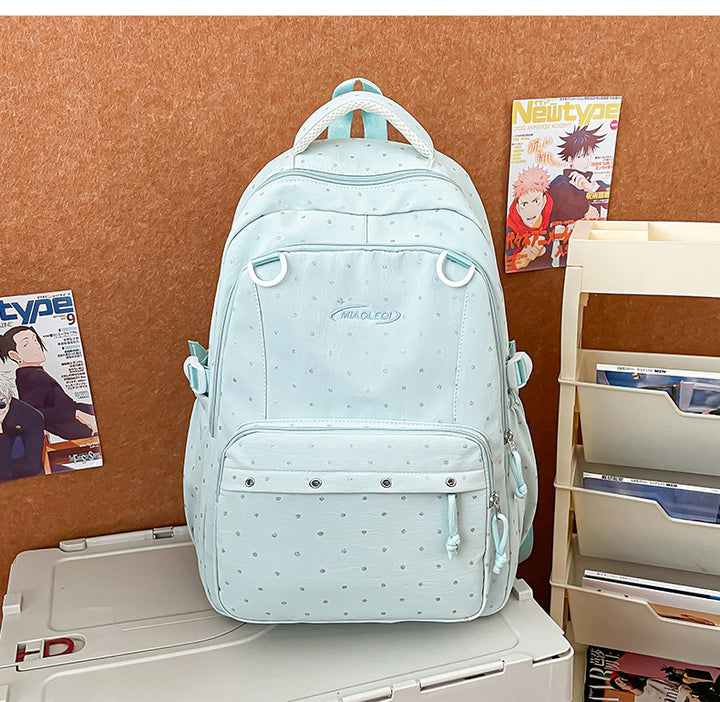 Stylischer Mehrfach-Taschen Rucksack mit niedlichen Accessoires Karnz
