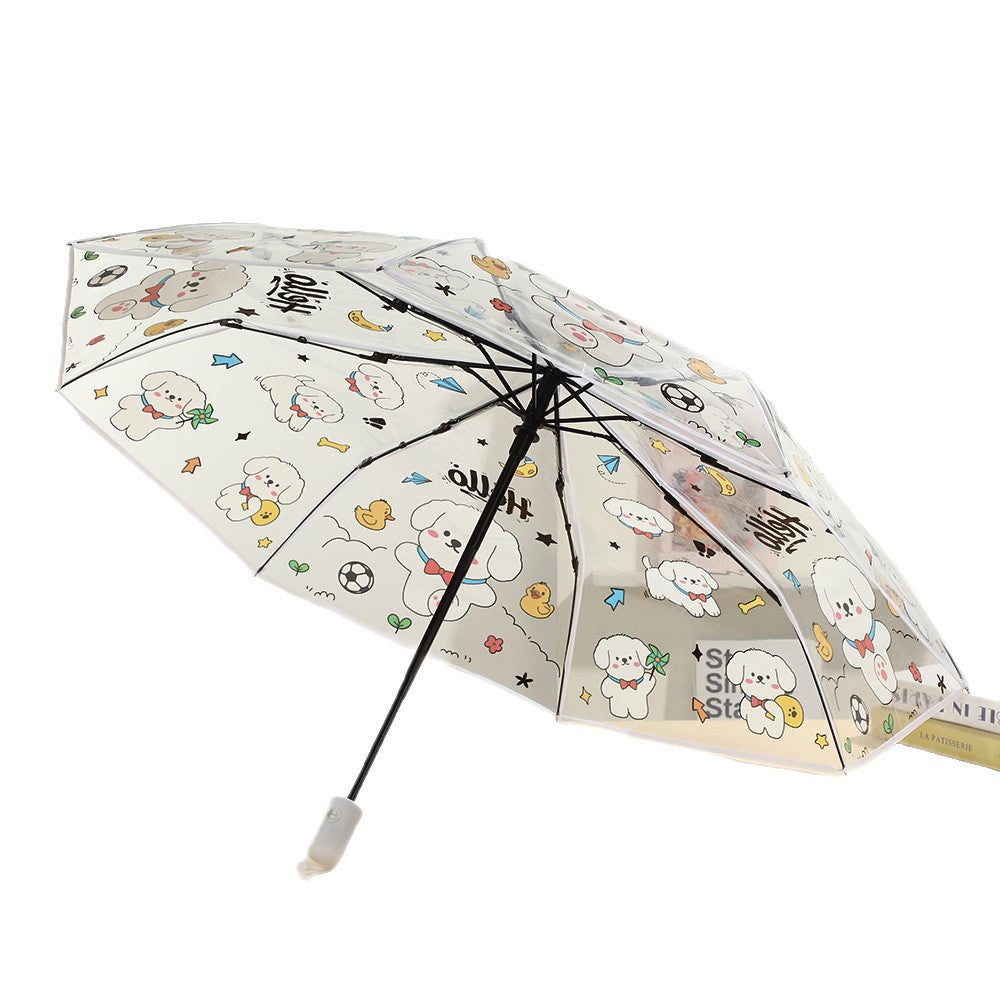 Damen Haustiermotiv Regenschirm Karnz