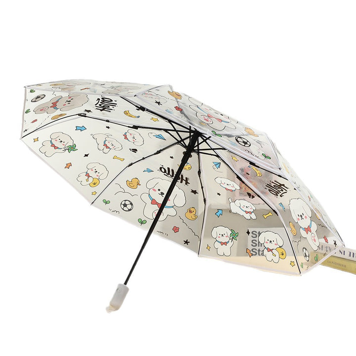 Damen Haustiermotiv Regenschirm Karnz