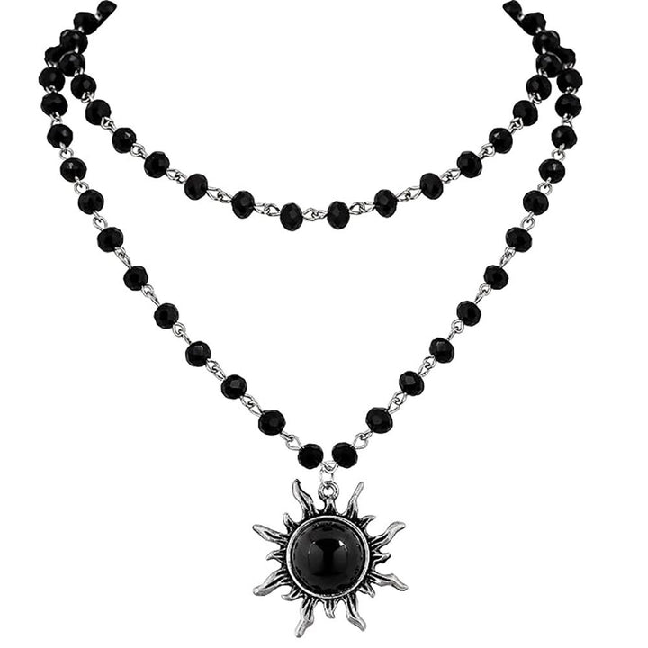Schichteter Kristall-Mond Schmuckset Karnz