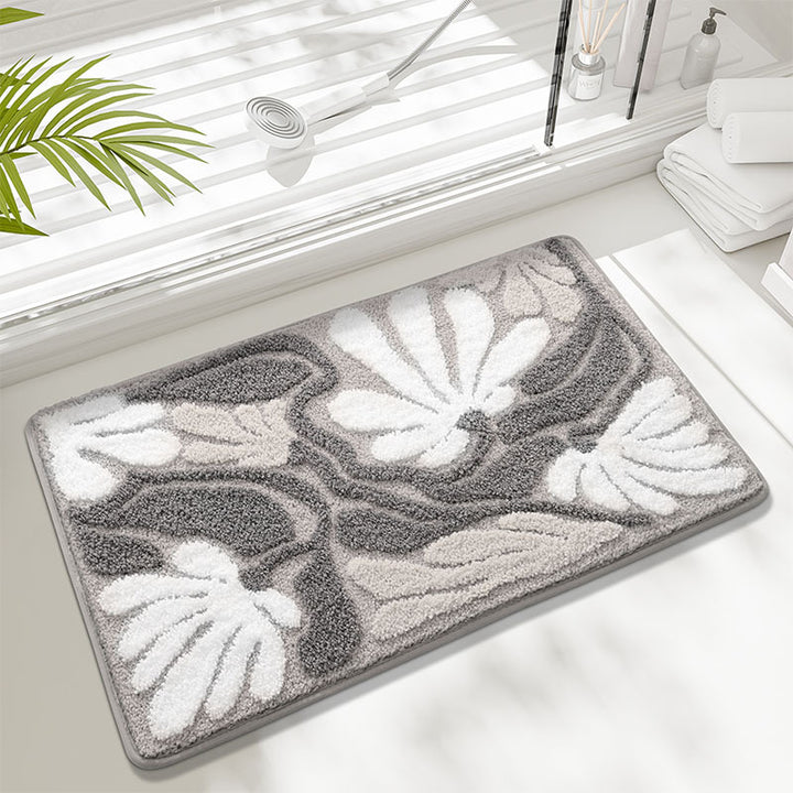 Künstlerisches Floral Design Badematte