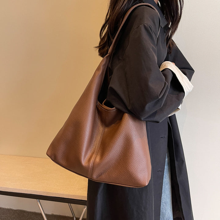 Texturierte Leder Hobo-Tasche Karnz