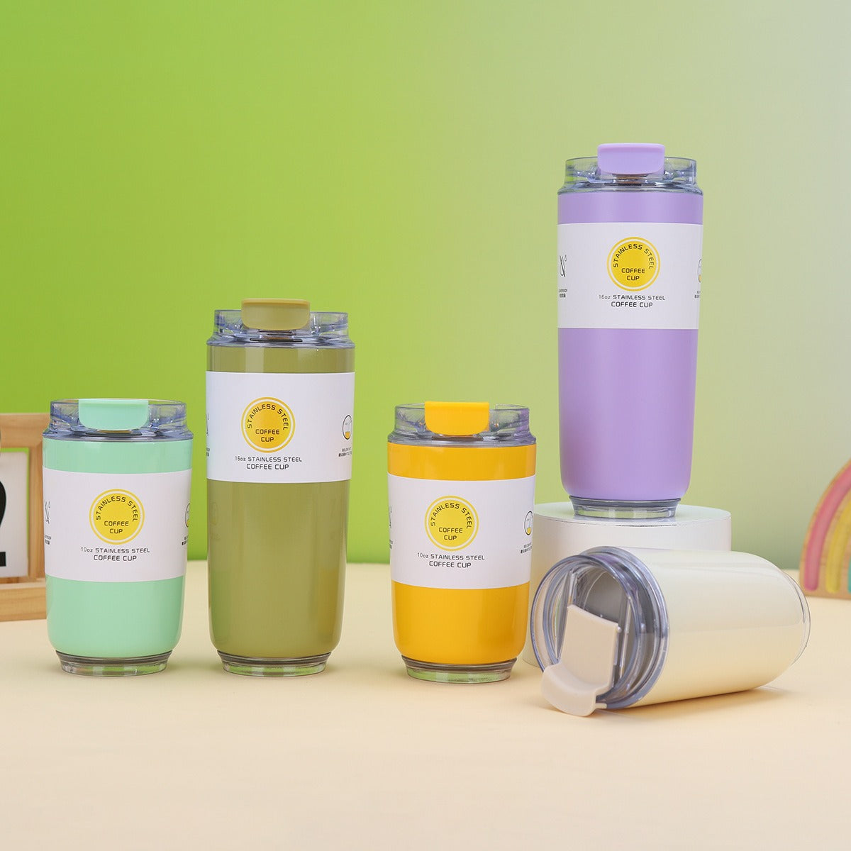 Damen moderner Edelstahl Kaffee-Becher mit isolierender Wirkung Karnz