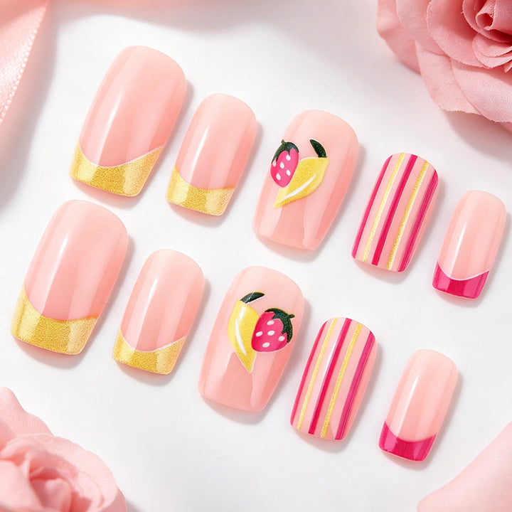 Künstlerisches von Früchten inspiriertes Gel-Nail-Art-Set Karnz