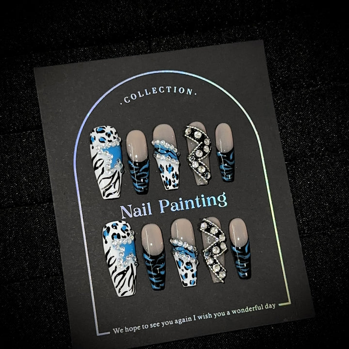 Elegantes Press-On-Nagelkunst-Set