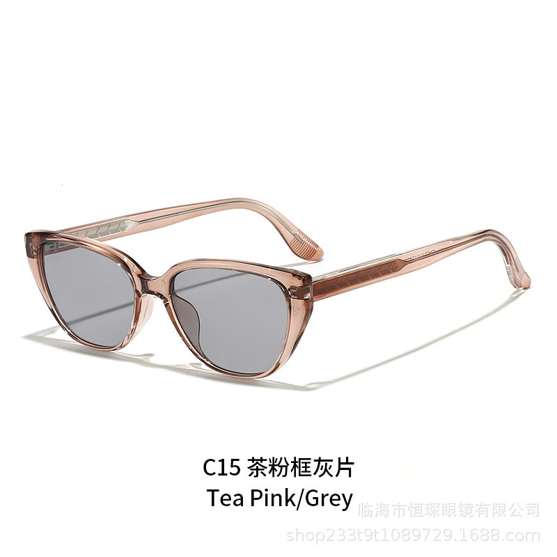 Damen Cat-Eye Sonnenbrille mit trendigem Leopardenmuster und robustem Rahmen Karnz