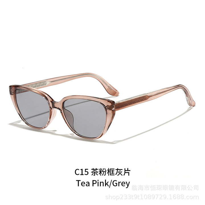 Damen Cat-Eye Sonnenbrille mit trendigem Leopardenmuster und robustem Rahmen Karnz