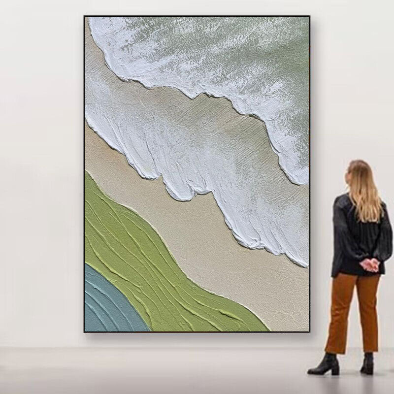 Texturiertes Küstenabstraktes Leinwandkunstwerk