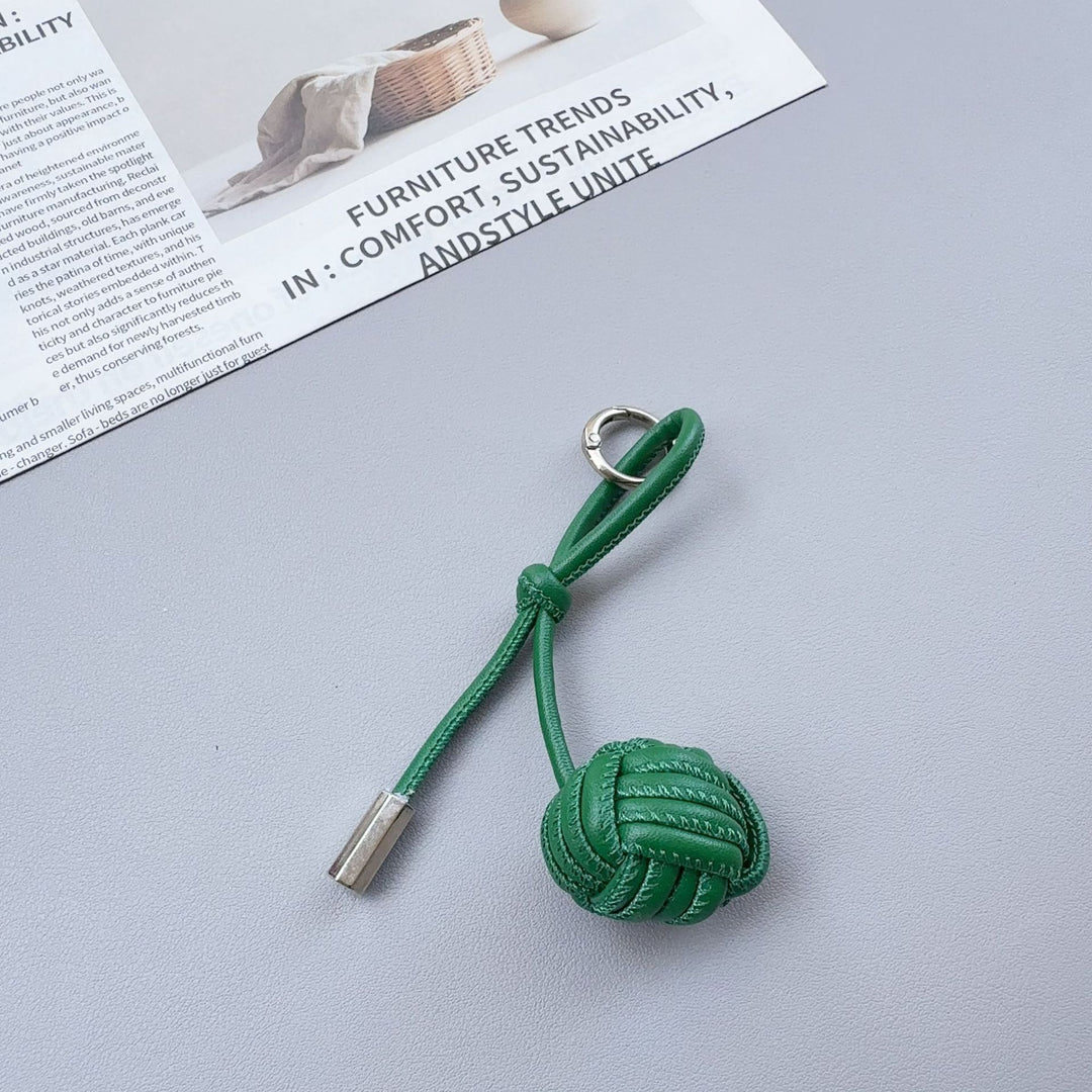 Stylischer Knotenleder-Schlüsselanhänger Karnz