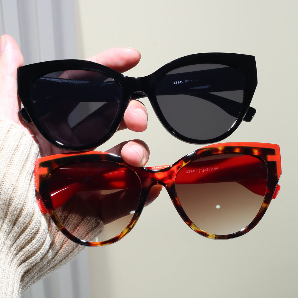 Damen Cat-Eye Sonnenbrille mit extravagantem Rahmen und UV-Schutz Karnz