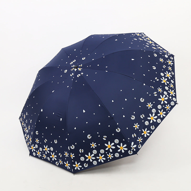 Damen Regenschirm mit floralem Design und verstärktem Rahmen Karnz