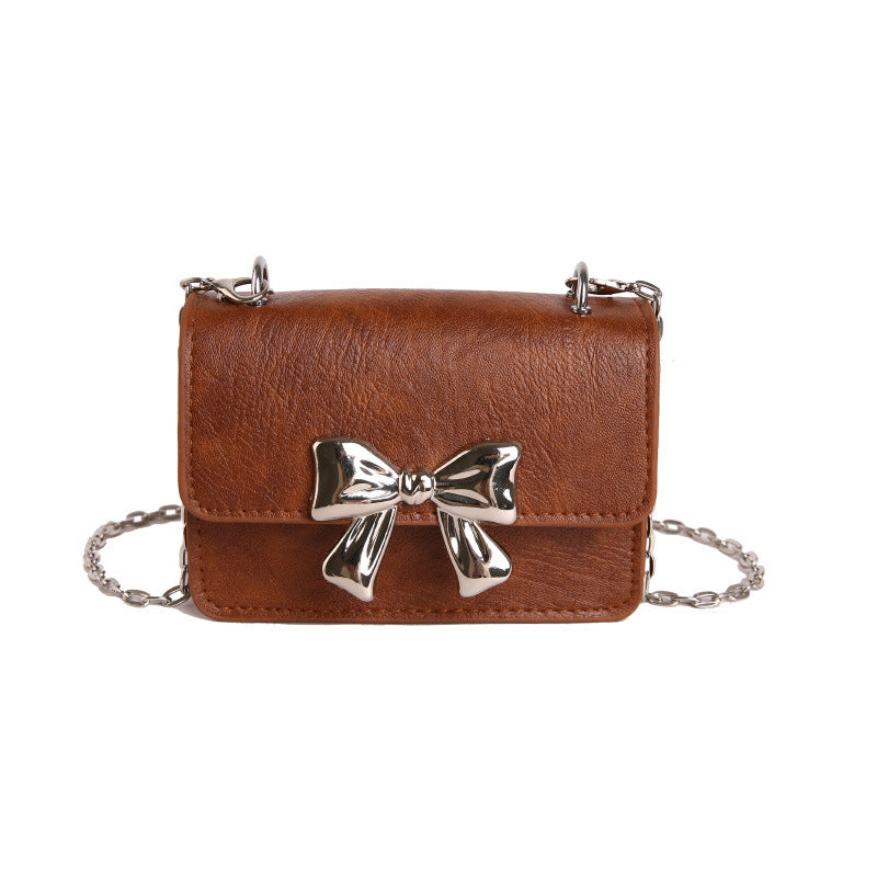 WoCharming Schleifenverzierte Mini-Handtasche Karnz