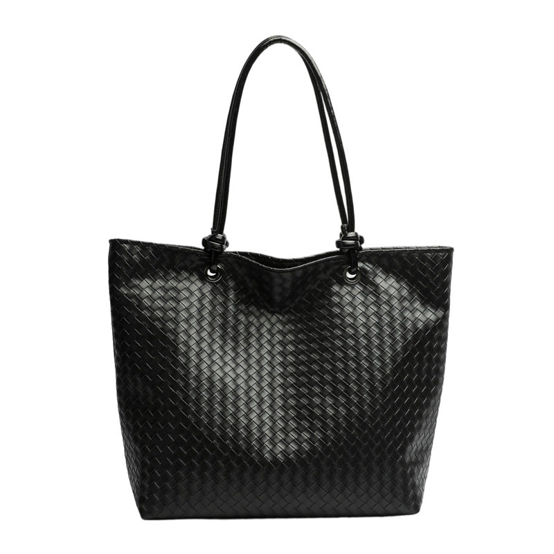 Woven Leather Tote Bag