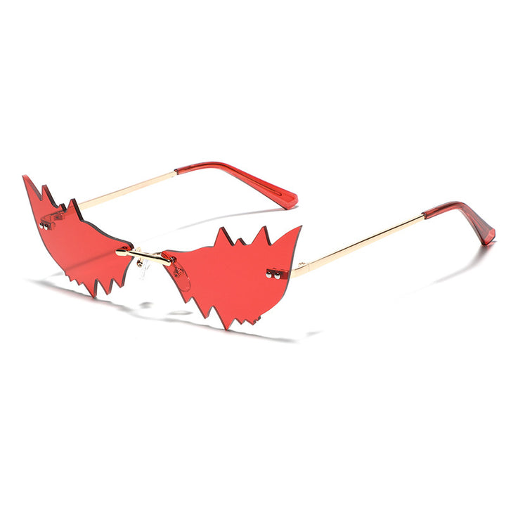 Damen Trendige Katzenaugen-Sonnenbrille mit schützendem UV-Filter und ausgefallenem Rahmen Karnz