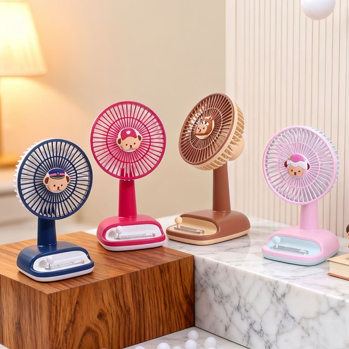 Damen Tragbarer Tischventilator mit einstellbarer Neigung und USB-Anschluss Karnz