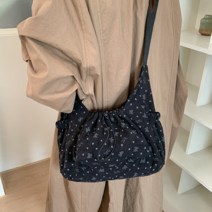 Lässige strukturierte Schultertasche