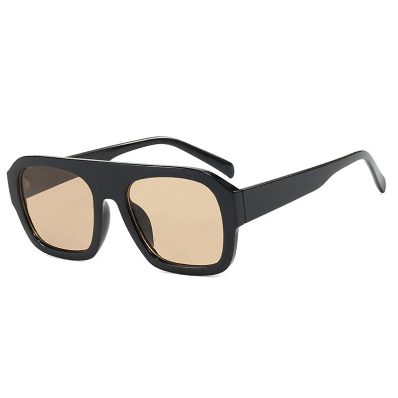 Damen modische Sonnenbrille mit robustem Rahmen und breiten Gläsern Karnz