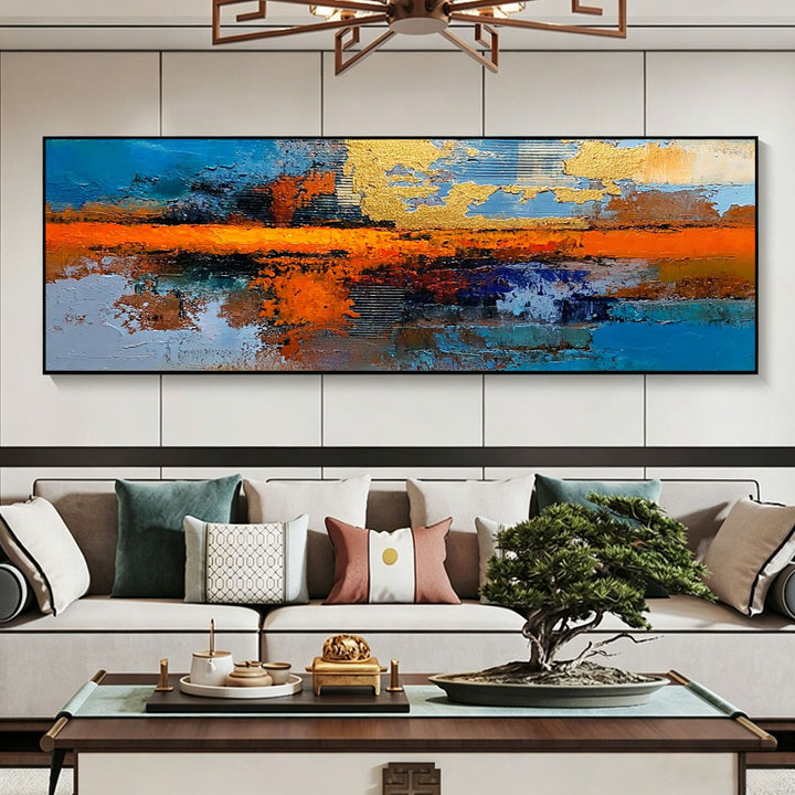 Abstrakte expressionistische Leinwandkunst für das Wohnzimmer
