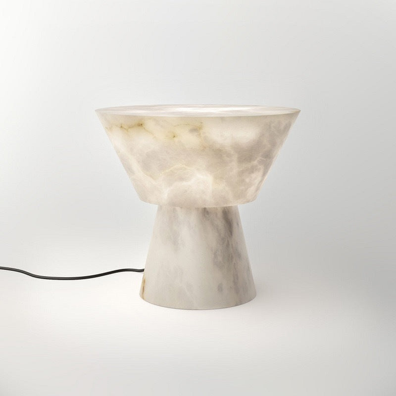 Skulpturale Marmor Akzent Tischlampe