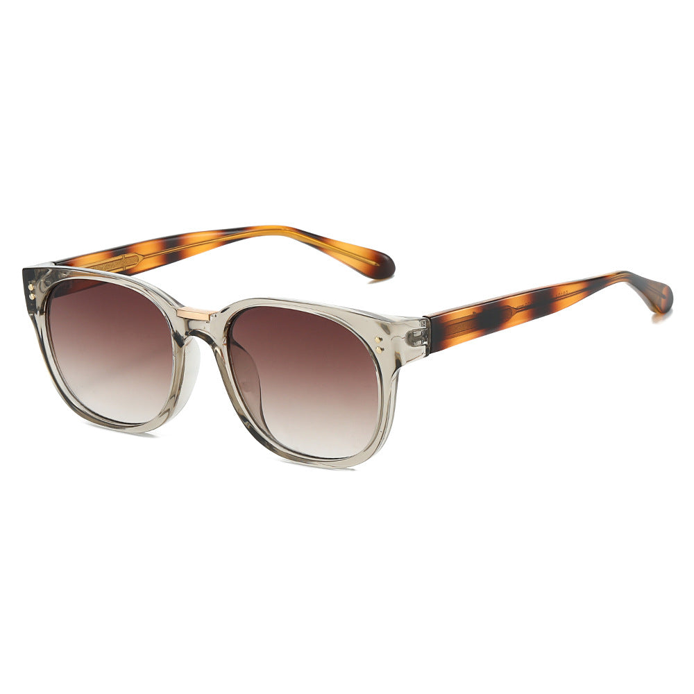 Damen modische Sonnenbrille mit transparentem Rahmen und eleganten Details Karnz