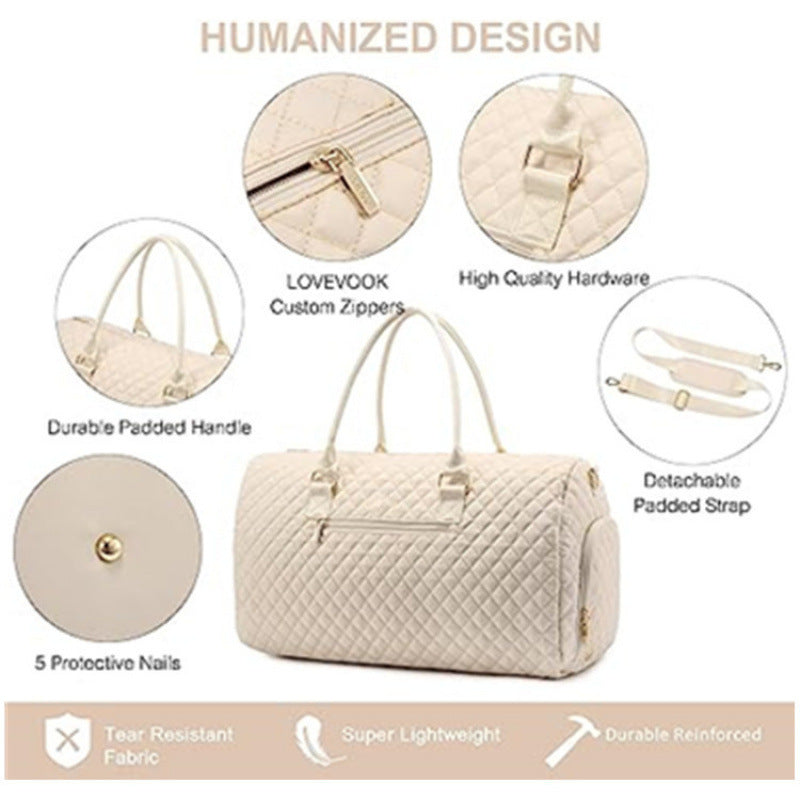Quilted Weekender Duffle Bag Karnz