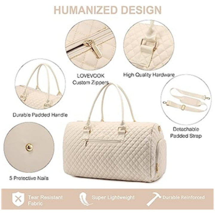 Quilted Weekender Duffle Bag Karnz