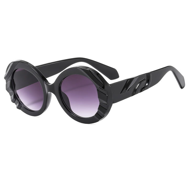 Damen Sonnenbrille mit einzigartigem, strukturiertem Rahmen und schützenden Gläsern Karnz