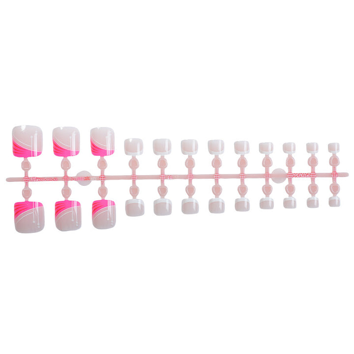 Dekoratives Press-On-Nagelset mit abstrakten Designelementen Karnz