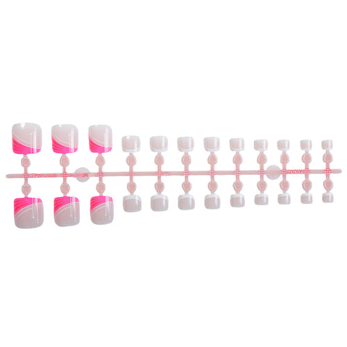 Dekoratives Press-On-Nagelset mit abstrakten Designelementen Karnz