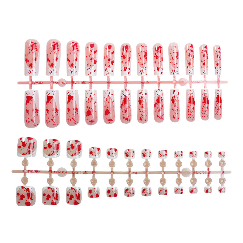 Künstlerisches Marmor-Design Press-On Nail Set Karnz