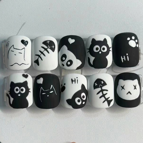 Kreatives Cartoon-Themen Press-On Nagelset Karnz 1789389267