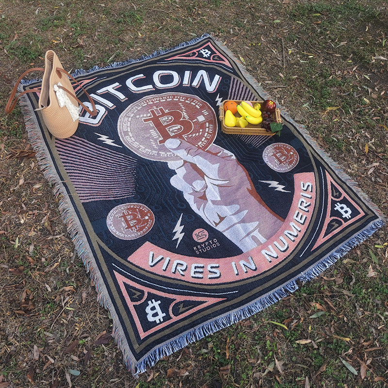 Bitcoin-Themen Wandteppichdecke