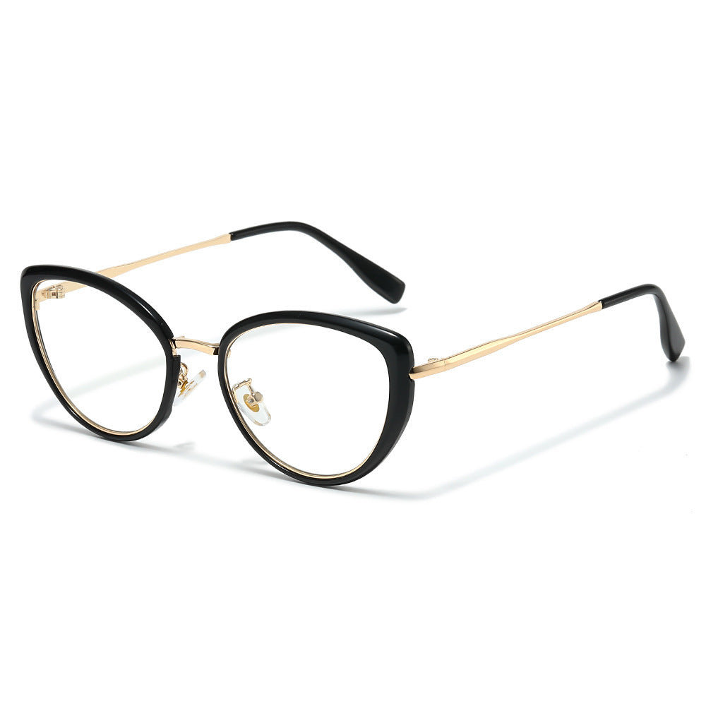 Modische Cat-Eye-Sonnenbrille mit trendigem Schildpatt-Rahmen Karnz