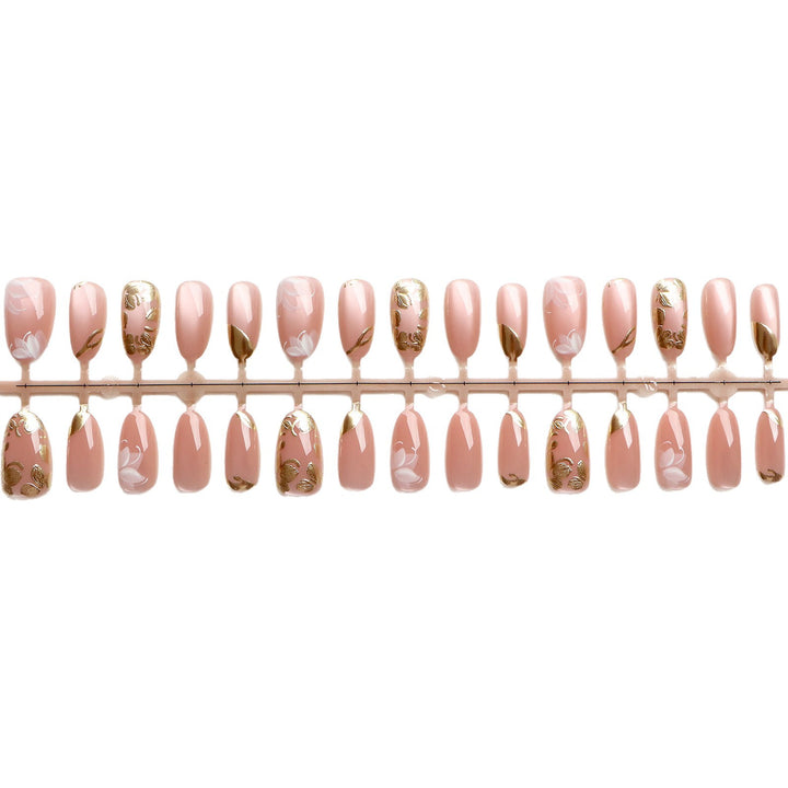 Luxury Floral Press-On Nagelkunst Set Karnz