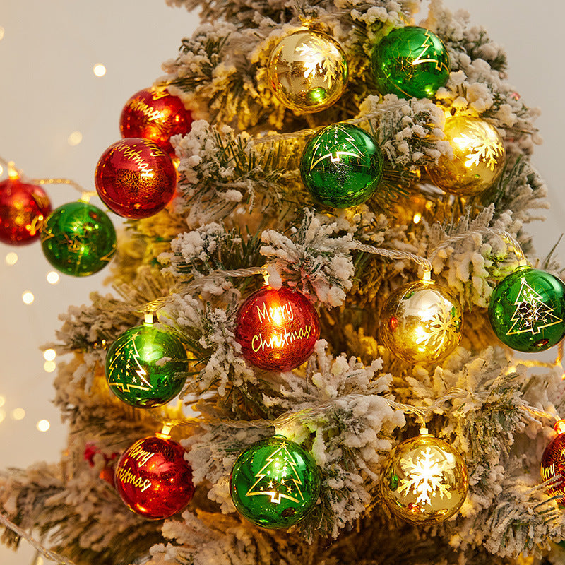 Festliche Lichterkette mit Weihnachtskugeln Karnz