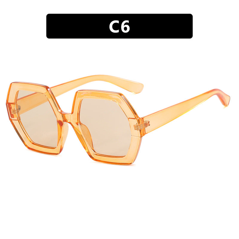 Damen innovative hexagonale Sonnenbrille Karnz